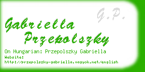 gabriella przepolszky business card
